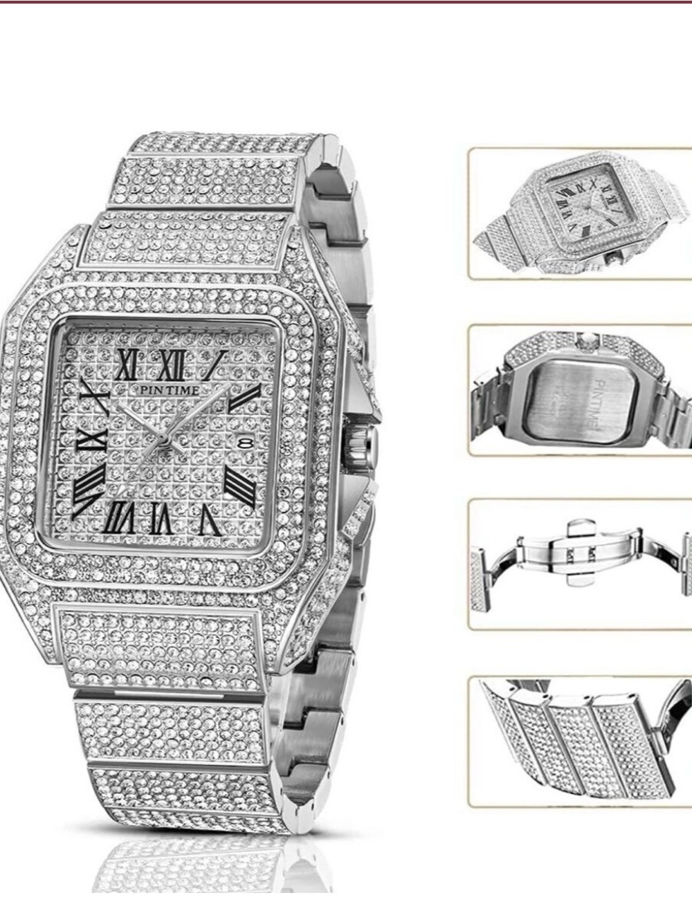 Iced out bust down watch..